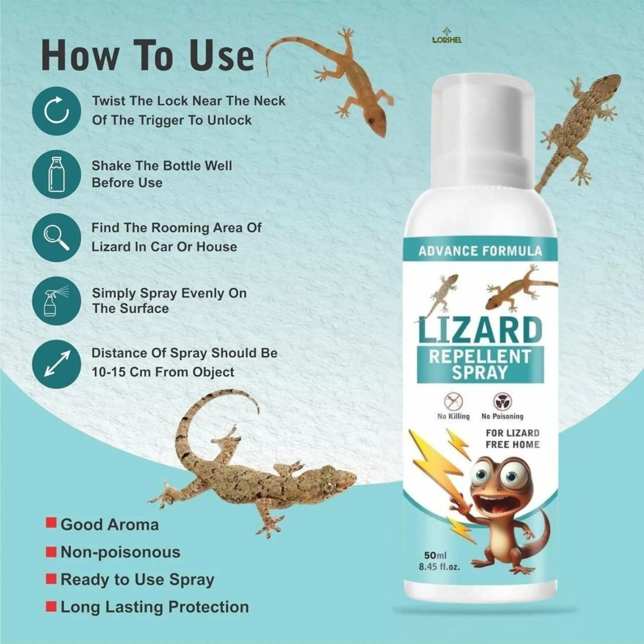 Lizard Repellent for Home Spray Pest Control PACK OF 2