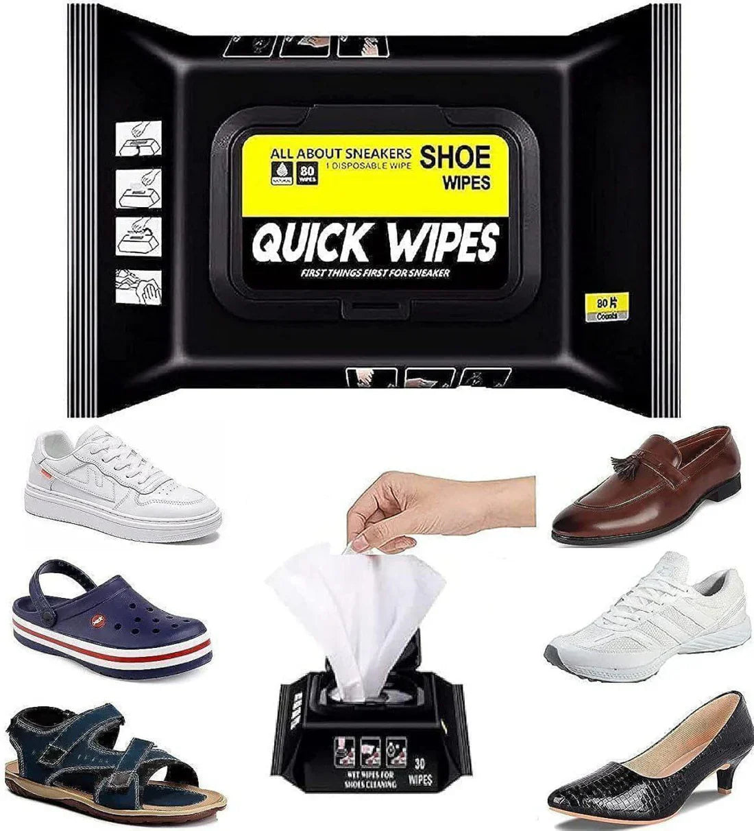 Shoe Sneaker Wipes Cleaner (Pack Of 2)